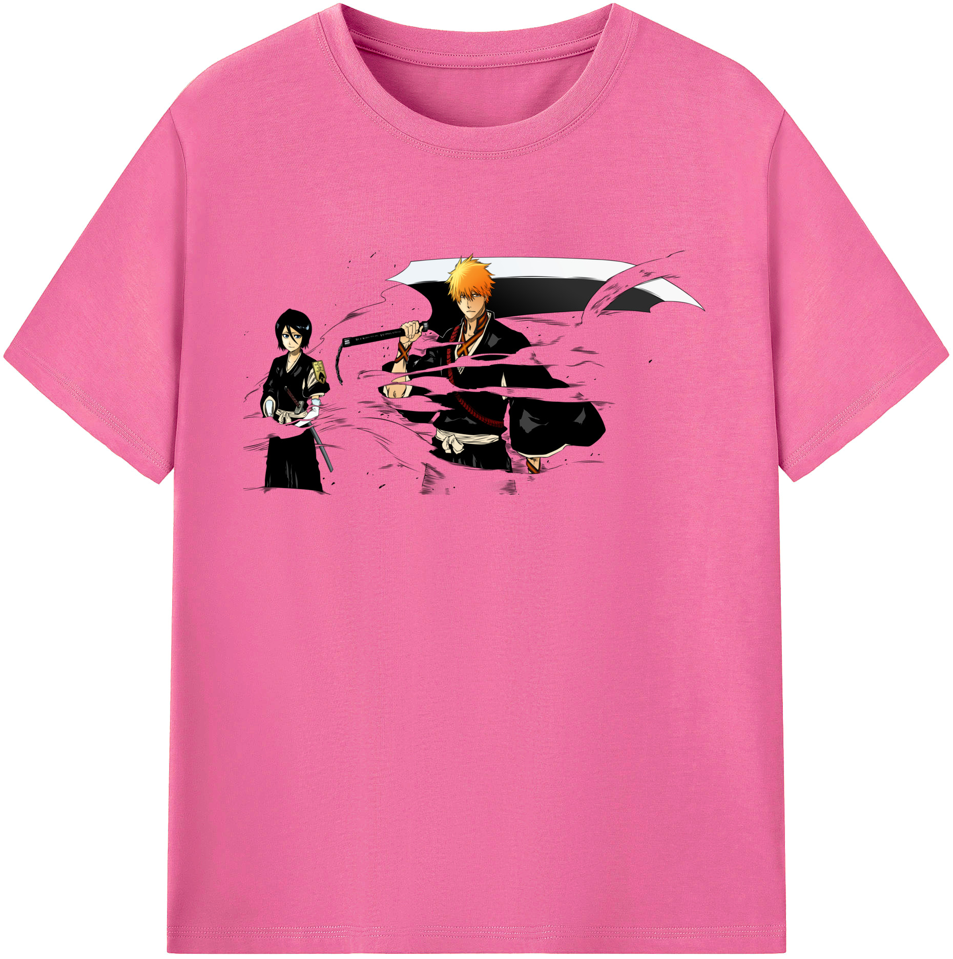 （画像用） ブリーチ 黒崎一護（くろさき いちご）BLEACH Kurosaki Ichigo レディースカジュアルプリントTシャツ（綿100％）